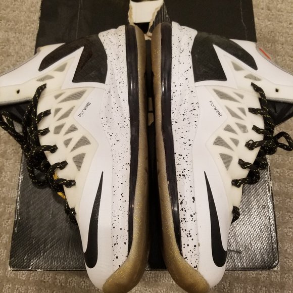 LEBRON X P.S. ELITE+ \'WHITE GOLD BLACK\' - Size 9.5 main image 5